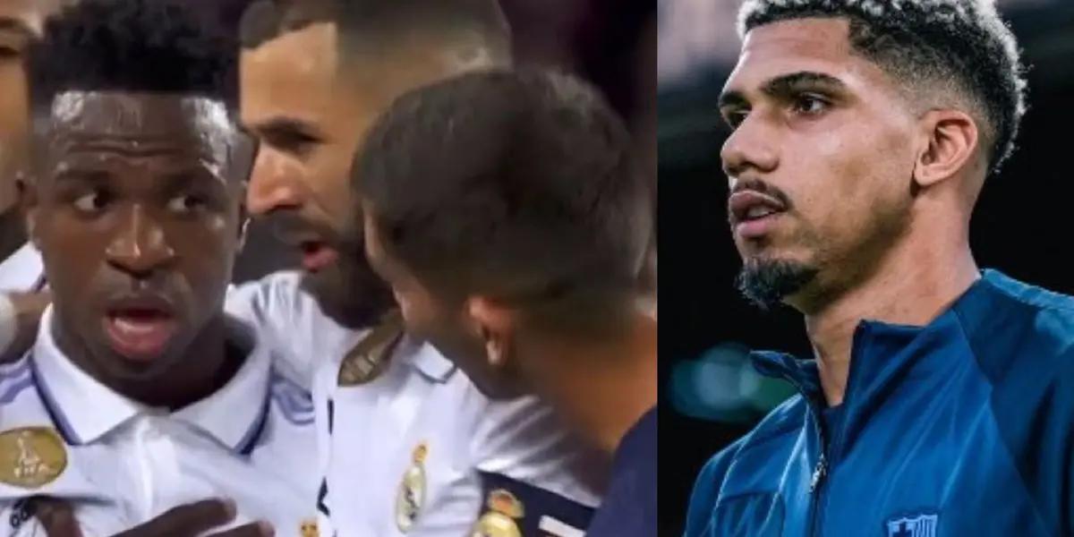 Ronald Araujo se fue contra Vinicius y le dijo que debería dedicarse a jugar más, esto luego de las palabras contra Ferrán Torres