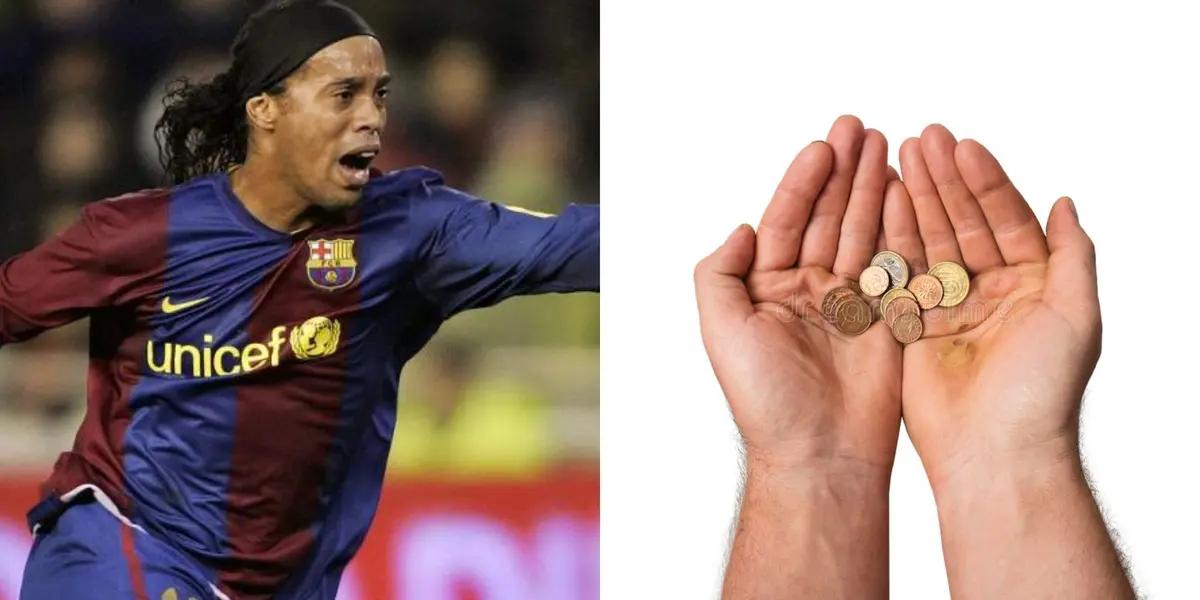 Ronaldinho no pasa su mejor momento y ha recibido una ayuda importante de FC Barcelona
