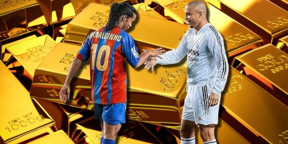 Ronaldo en el Real Madrid y Ronaldinho en el FC Barcelona, ambos hicieron época y mira a cuánto ascienden sus fortunas ahoras