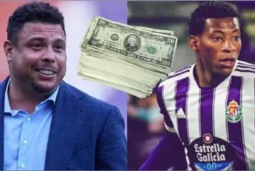 Ronaldo Nazário teme que llegue una oferta de 30 millones de euros del Leicester City para llevarse a Gonzalo Plata ahora mismo, dejando así al Valladolid sin la oportunidad de disfrutar al extremo ecuatoriano en primera división.