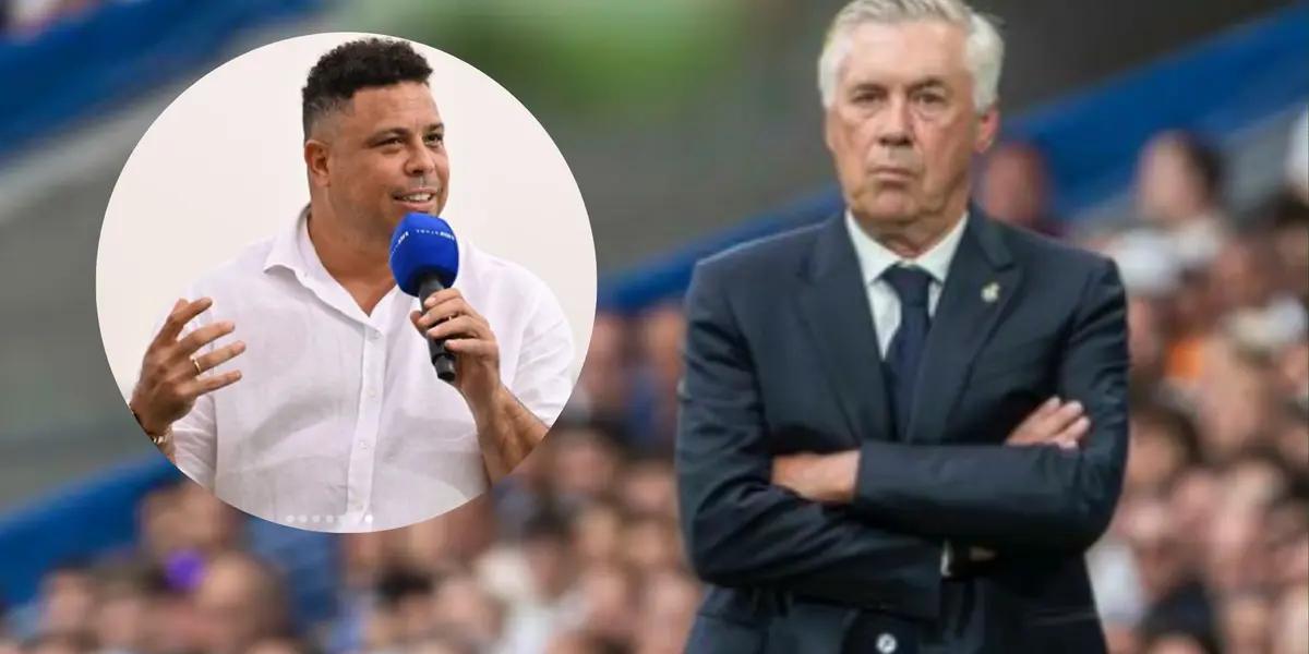 Ronaldo y Ancelotti. Foto: redes de Ronaldo y Ancelotti.