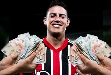 Se dio a conocer cuánto cobrará James Rodríguez en San Pablo y la forma en que piensa el club para afrontar su contrato