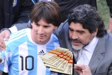 Se revela en lo que se gastó Diego Maradona su primer sueldo, mientras Messi tubo su primera casa para su padre