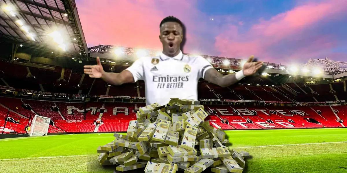 Seductora oferta que haría United para que Vinicius se olvide del Madrid y salga