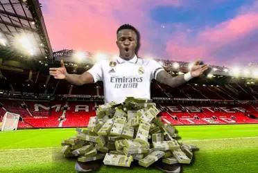 Seductora oferta que haría United para que Vinicius se olvide del Madrid y salga