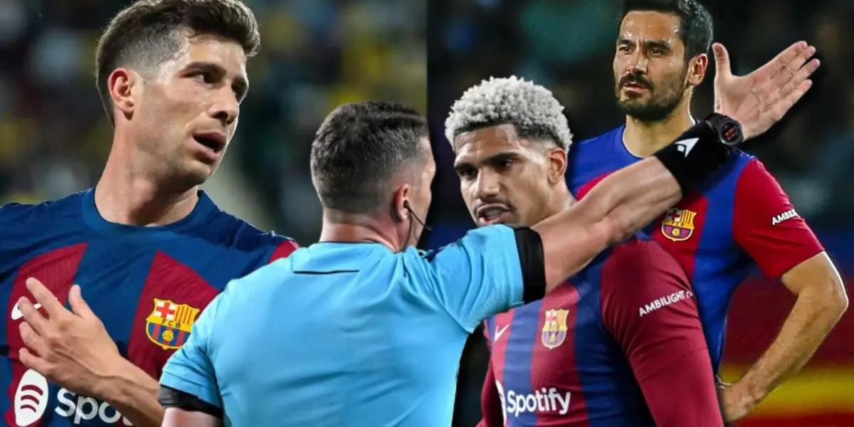 Sergi Roberto, Ronald Araújo e Ílkay Gundogan, jugadores del FC Barcelona