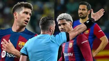 Sergi Roberto, Ronald Araújo e Ílkay Gundogan, jugadores del FC Barcelona