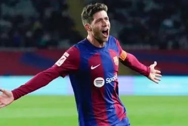 Sergi Roberto volvió a aparecer para poner la casa en orden y adelantar en el marcador al FC Barcelona sobre Almería