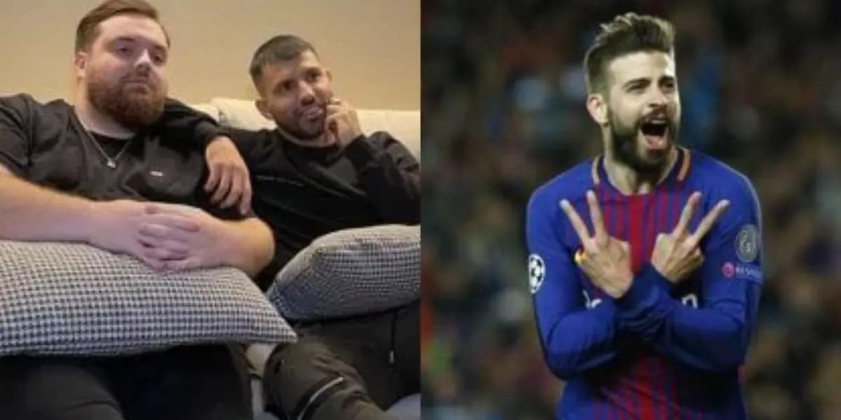 Sergio Agüero se burló del festejo de Gerard Piqué que era dedicado para su ex pareja, Shakira, en el FC Barcelona