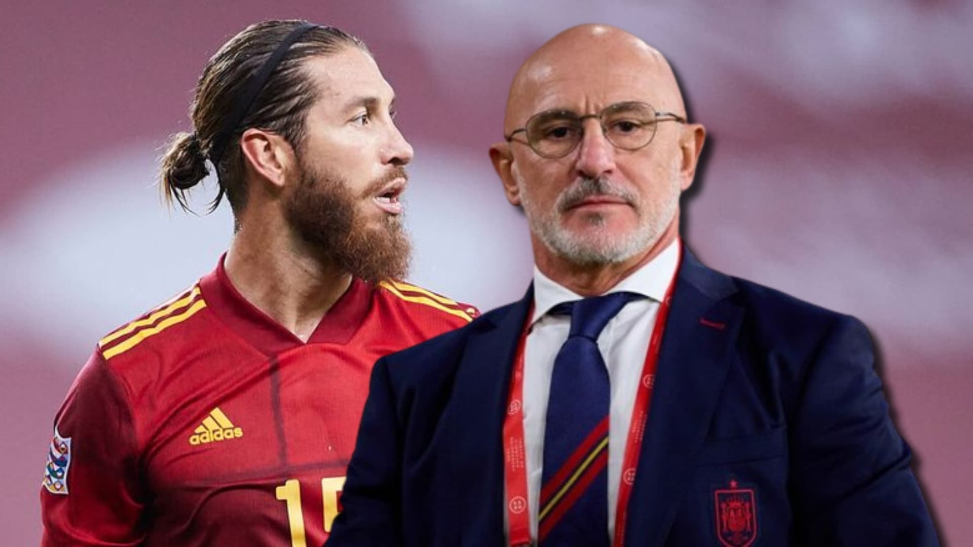 Sergio Ramos y Luis de la Fuente