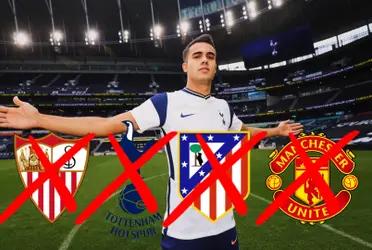 Sergio Reguilón en su presentación con el Tottenham