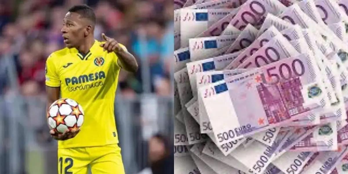 Si efectivamente el Tottenham Hotspur termina pagando 22 millones de euros al Villareal por la ficha de Pervis Estupiñán, al ecuatoriano le quedarían 3,3 millones de euros de esa venta.