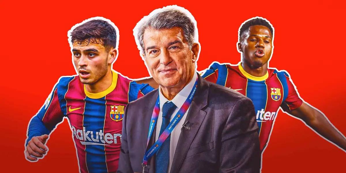 Si bien no es parte de la idea del club catalán desprenderse de dos de sus jóvenes estrellas, en caso de prosperar los intereses por ambos juveniles LAporta tiene un plan muy ambicioso para los fichajes a futuro.