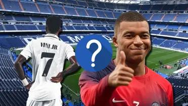 Si Mbappé le arrebata la 7 a Vinicius, este sería su nuevo número en el Madrid