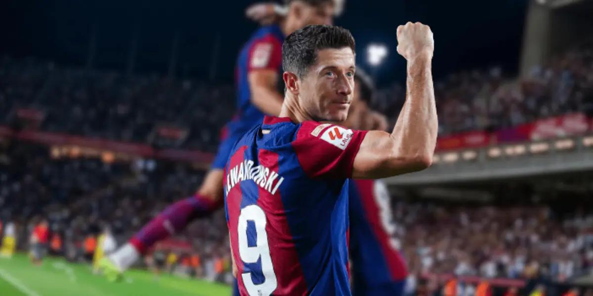 Sigue la racha goleadora del delantero polaco al servicio de Xavi