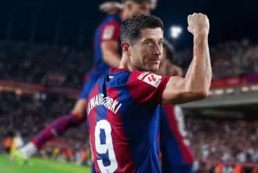 Sigue la racha goleadora del delantero polaco al servicio de Xavi