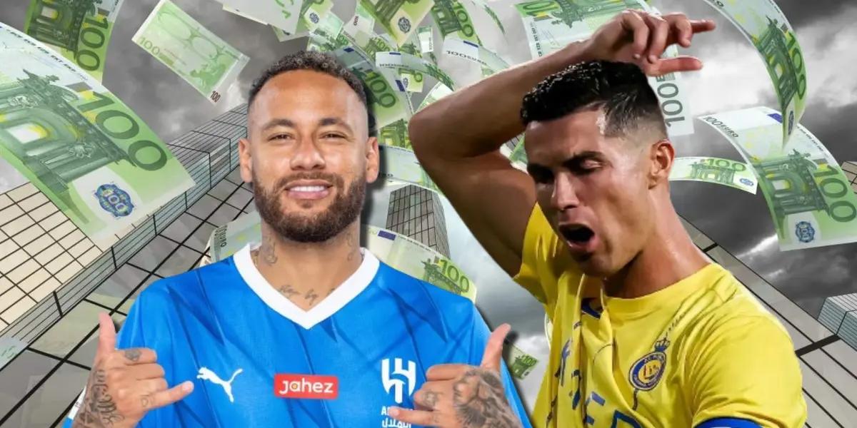 Sin jugar, la fortuna que ganó Neymar porque Al-Hilal eliminó al Al-Nassr de CR7