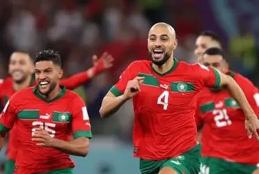 Sofyan Amrabat, figura de Marruecos en Qatar es pretendido por Xavi para ser el sucesor de Sergio Busquets.