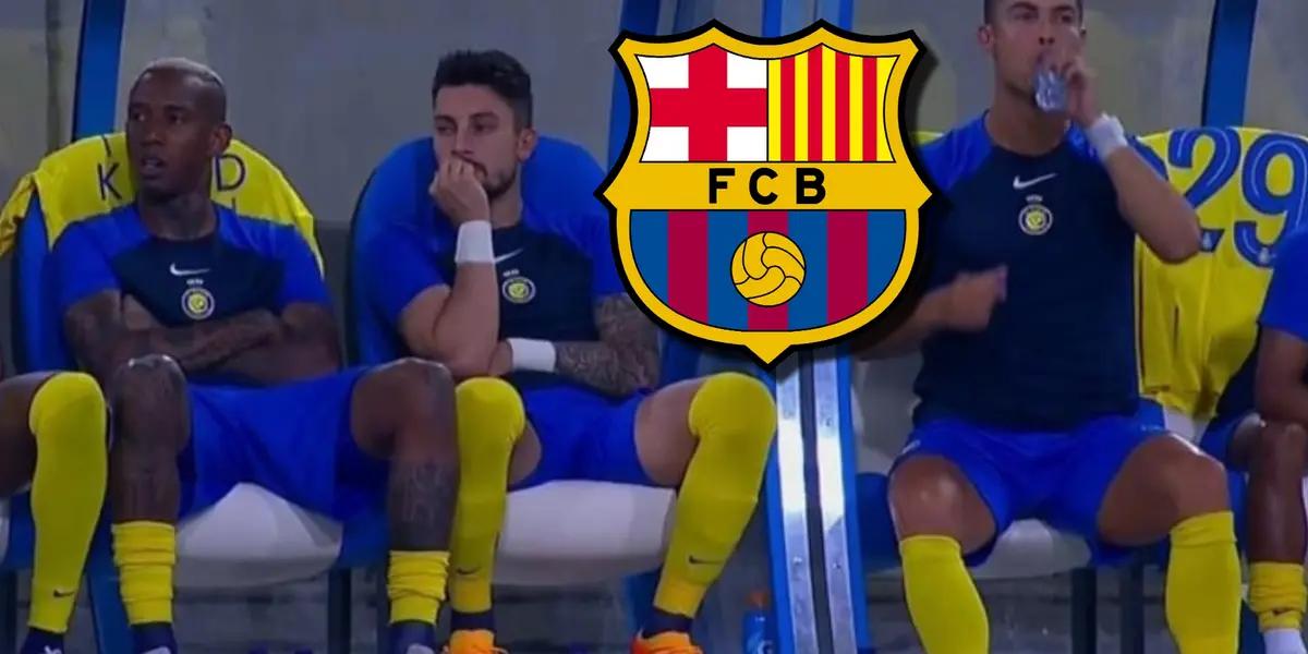 Solo porque juega CR7 en Al-Nassr, mira lo que hicieron los del Barça a la banca de suplentes