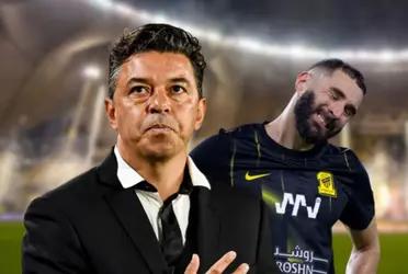 Sorpresa en Arabia, la decisión de Gallardo con Benzema en Al Ittihad