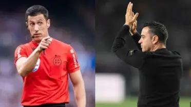 Soto Grado, referí del FC Barcelona vs Real Madrid, y Xavi Hernández