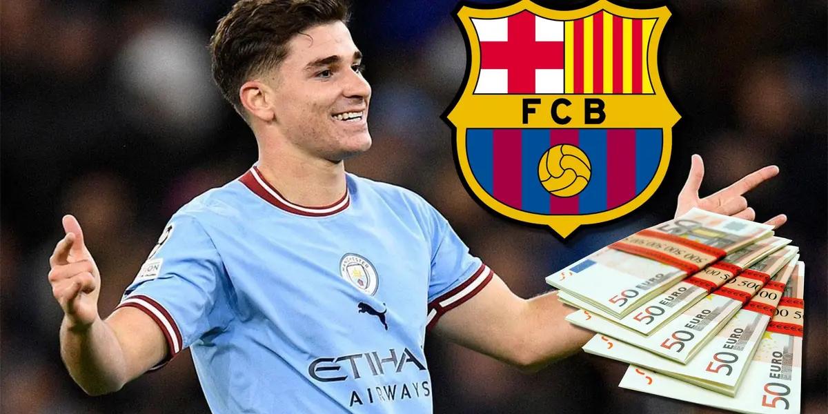Suena que Julián Álvarez estuvo en la órbita del FC Barcelona, pero esto se puede caer de manera definitiva