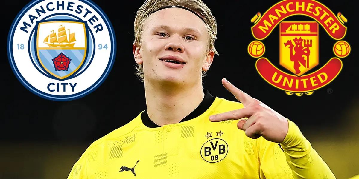 Tanto Manchester City como Manchester Uinted adelantaron que harán oferta económica para asegurarse al atacante noruego, en caso que éste anuncie que no continuará en Borussia Dortmund. Mientras Xavi espera tenerlo en Barcelona.