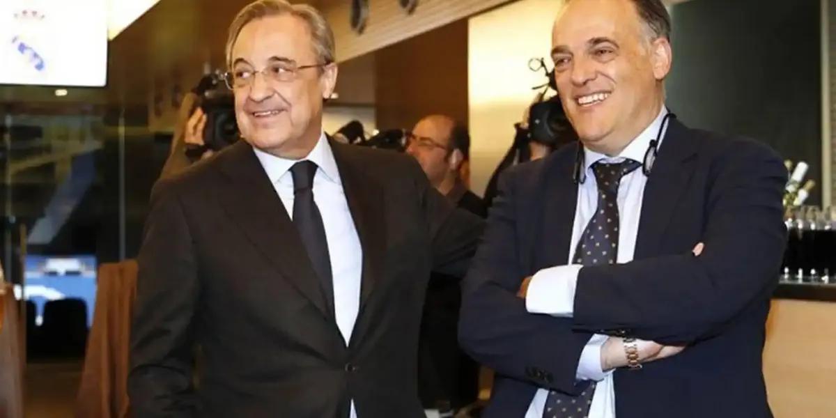 Tebas twitteó un rato después del comunicado del club blanco, y dejó alguna perlita en el texto