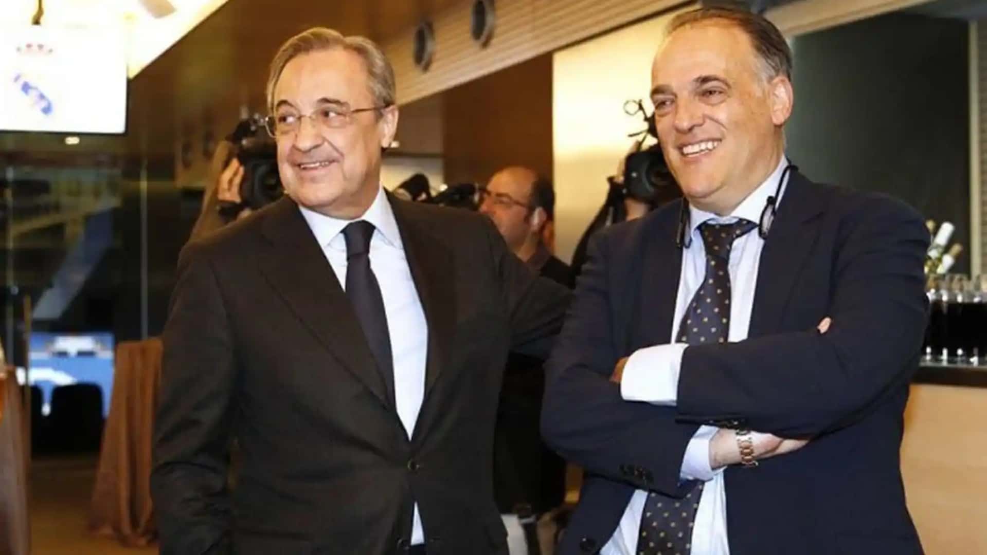 Tebas twitteó un rato después del comunicado del club blanco, y dejó alguna perlita en el texto