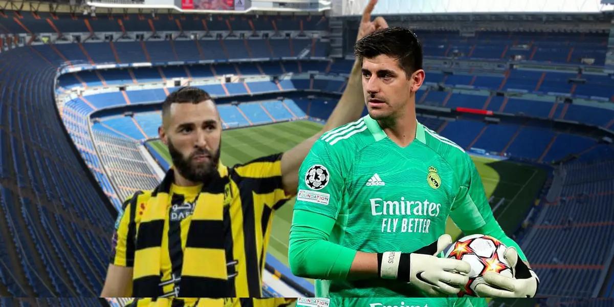 Thibaut Courtois se refirió a Karim Benzema y su decisión de irse a Arabia con un sutil mensaje