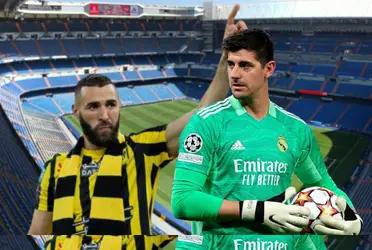 Thibaut Courtois se refirió a Karim Benzema y su decisión de irse a Arabia con un sutil mensaje