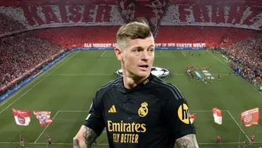 Toni Kroos con el Allianz Arena de fondo.