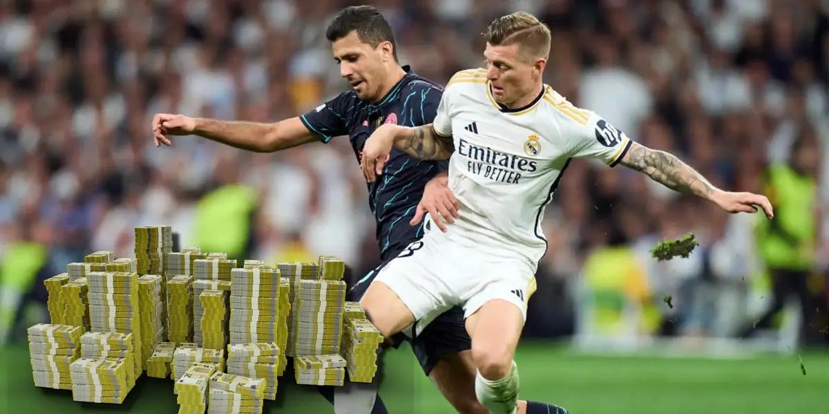 Toni Kroos, del Real Madrid, y Rodri