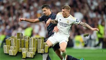 Toni Kroos, del Real Madrid, y Rodri