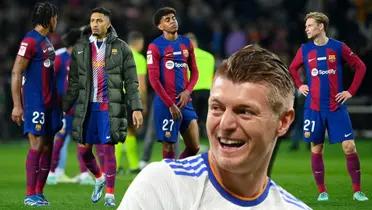 Toni Kroos y jugadores del FC Barcelona