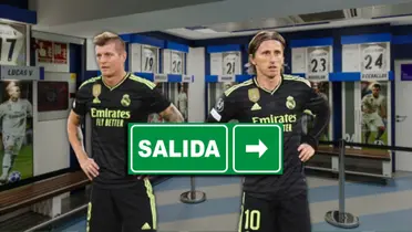 Toni Kroos y Luka Modric en el vestuario de Real Madrid.