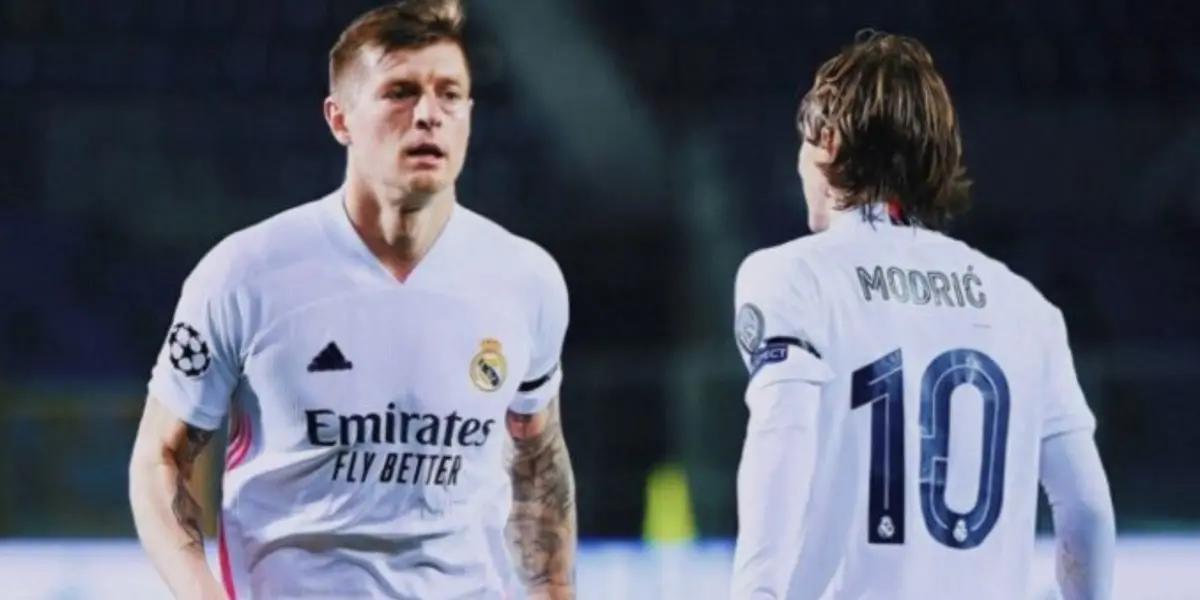 Toni Kroos y Luka Modric, jugadores del Real Madrid