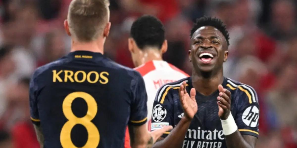 Toni Kroos y Vinicius Junior, jugadores del Real Madrid
