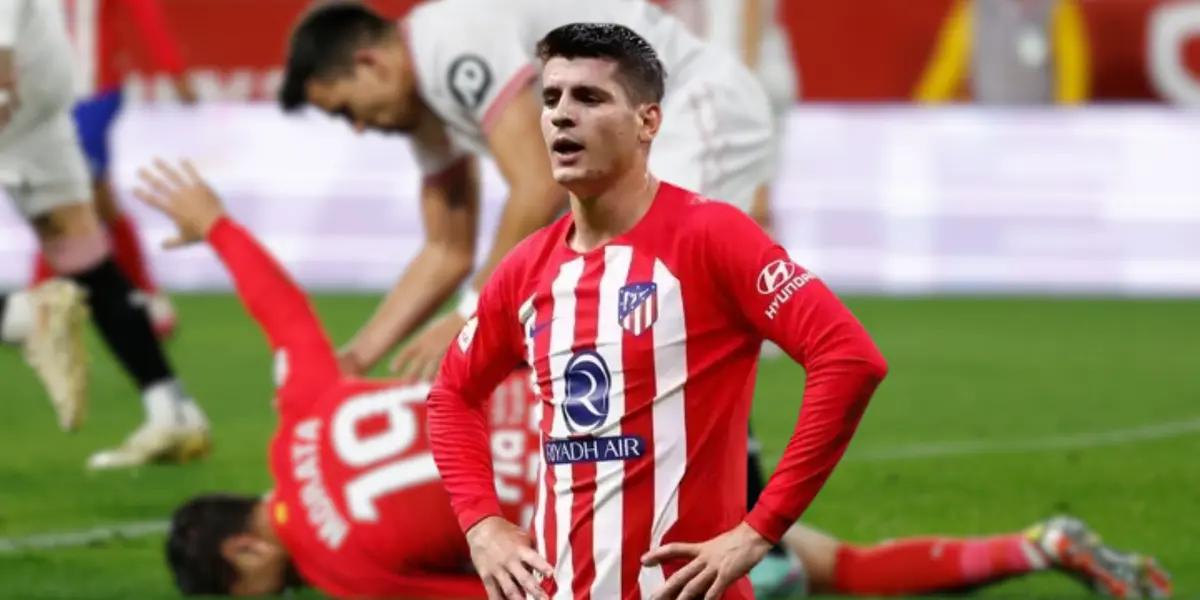 Tras caer lesionado ante el Sevilla, el emotivo mensaje de Morata a todo Atleti