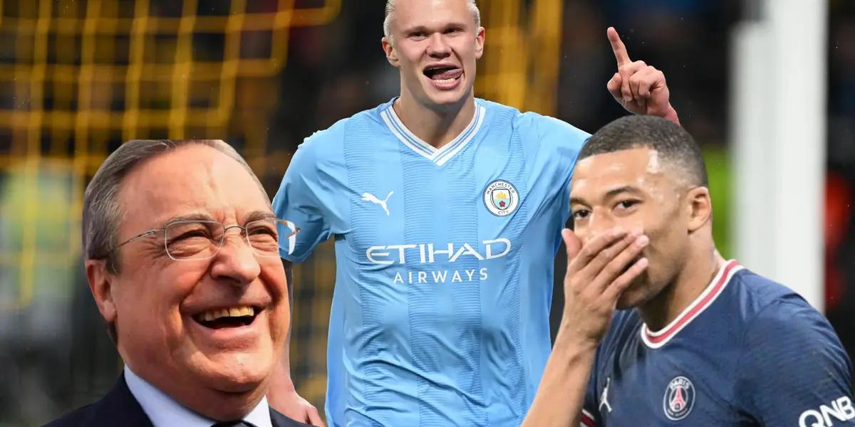 Tras su guiño al Madrid, esto le cuesta a Florentino fichar a Haaland y unirlo a Mbappé