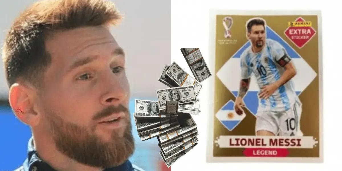 Un argentino pide un precio exorbitante por un cromo especial de Lionel Messi.