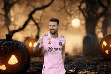 Un compañero de Lionel Messi tuvo una llamativa idea para disfrazarse en Halloween