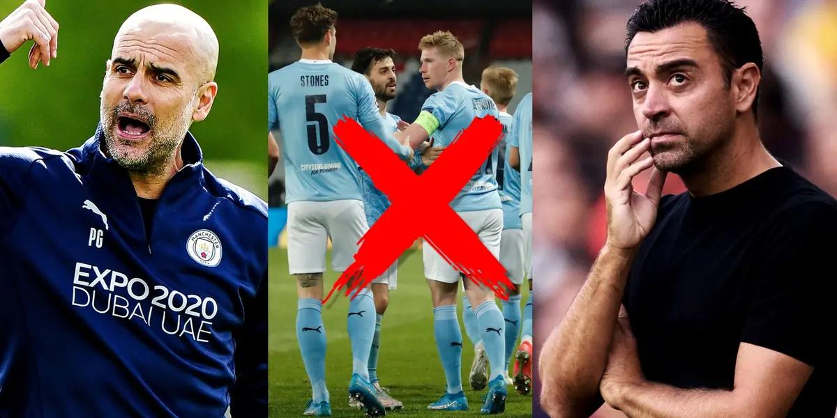 Un jugador de Manchester City se moría por jugar en FC Barcelona pero Pep Guardiola le habría bajado el pulgar