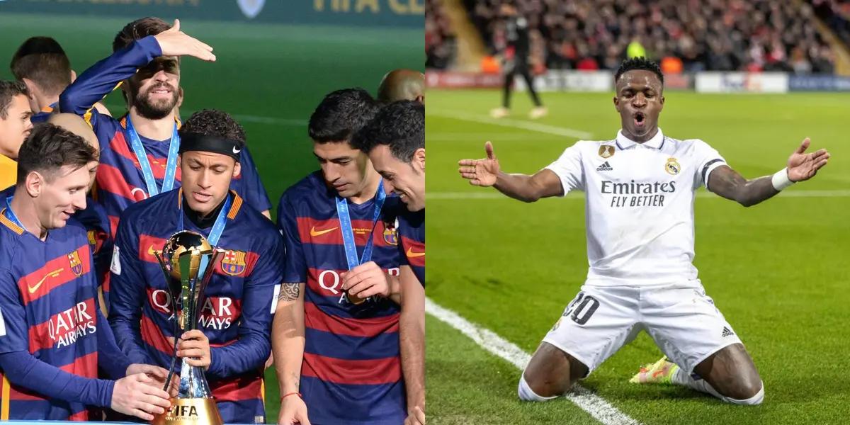 Un jugador que brilló en FC Barcelona despertó polémica por una remera de Vinicius