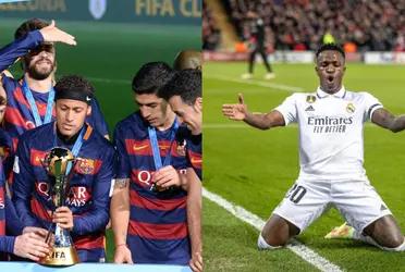 Un jugador que brilló en FC Barcelona despertó polémica por una remera de Vinicius