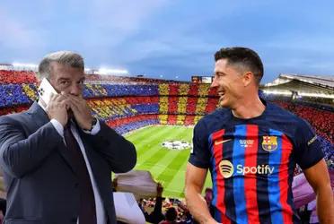Una cena entre Laporta y Pini Zahavi confirmó la estadía del polaco en Barça pro ahora, pero eso podría cambiar en el futuro