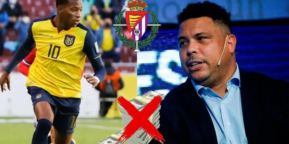Una de las figuras del fútbol ecuatoriano y del Real Valladolid estaría teniendo algunos conflictos con el presidente de la institución Ronaldo Nazario Lima.