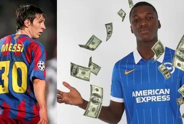 Una de las figuras destacadas de la campaña del conjunto blanquizazul fue el ecuatoriano Moisés Caicedo. Comparado con los inicios de “La Pulga”, desde LaLiga hay millones que disponer para su llegada a un grande.