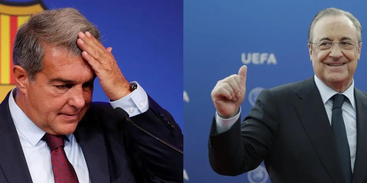 Uno de los futbolistas que estaba en los planes de Laporta podría vestir los colores del Madrid luego del mercado de invierno.