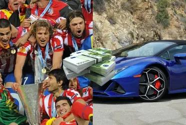 Uno de los mejores jugadores de Atlético Madrid en los últimos años se dio este lujo con su primer gran sueldo